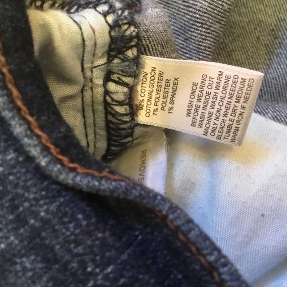 LOFT Frayed Denim Bermuda Roll Shorts Size 4 / 27 - Picture 5 of 8